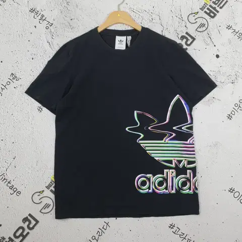 아디다스 ADIDAS 일렉트릭 반팔 티 블랙 L 1000254