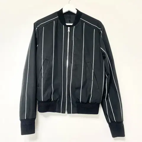 스트라이프 블루종 점퍼