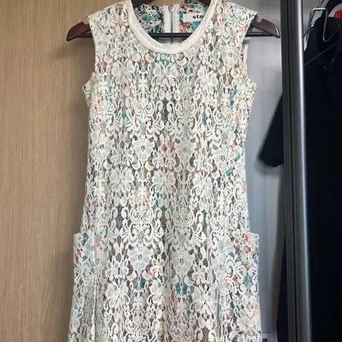 레이스 미니 원피스