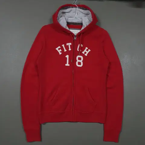 M (95) 아베크롬비 후드집업 자켓 Y2K 레드 여리핏 딱붙핏