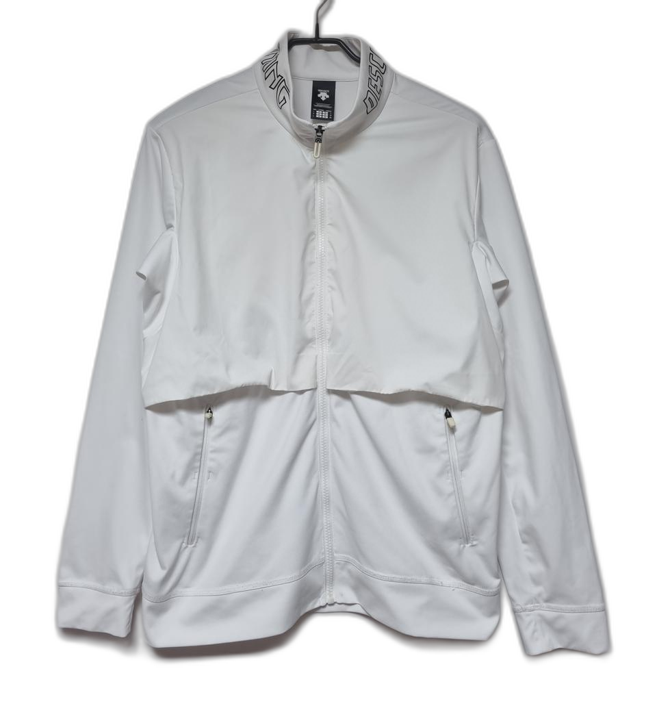 데상트 화이트 트레이닝 자켓