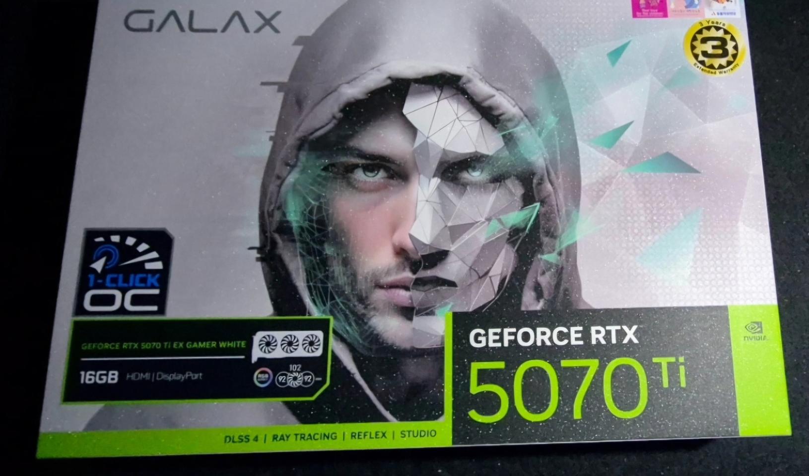 [미개봉 신품] GALAX 지포스 RTX 5070 Ti EX GAMER