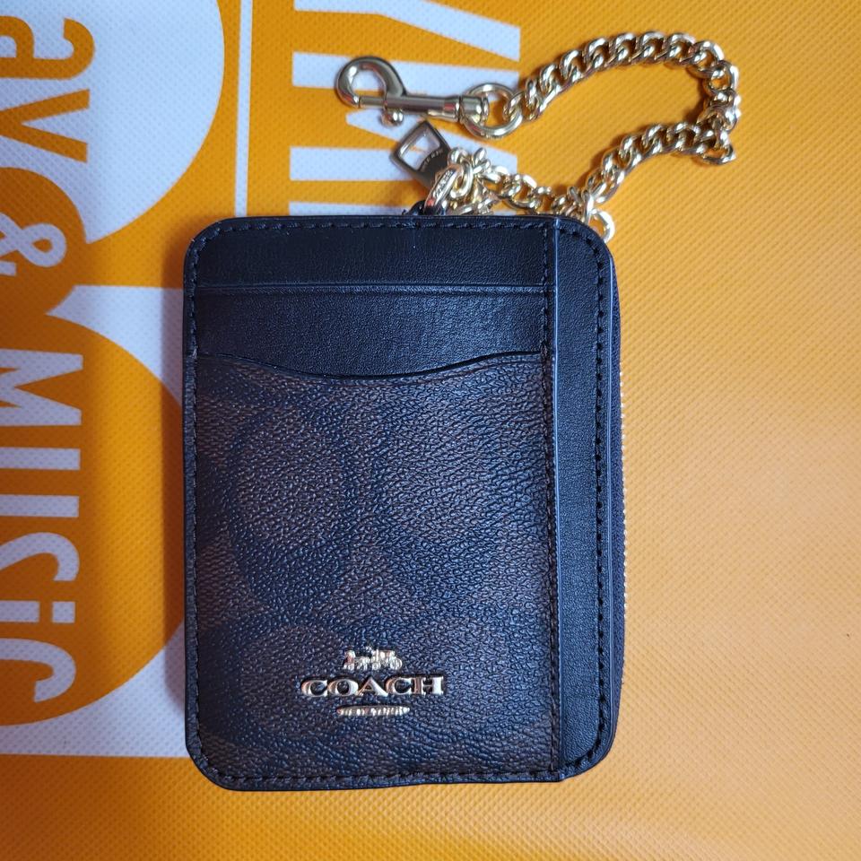 코치 시그니쳐 캔버스 지갑