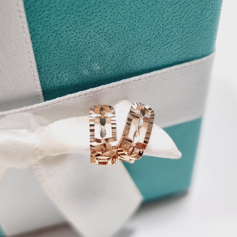 14k사각 핑크골드 귀걸이 새상품