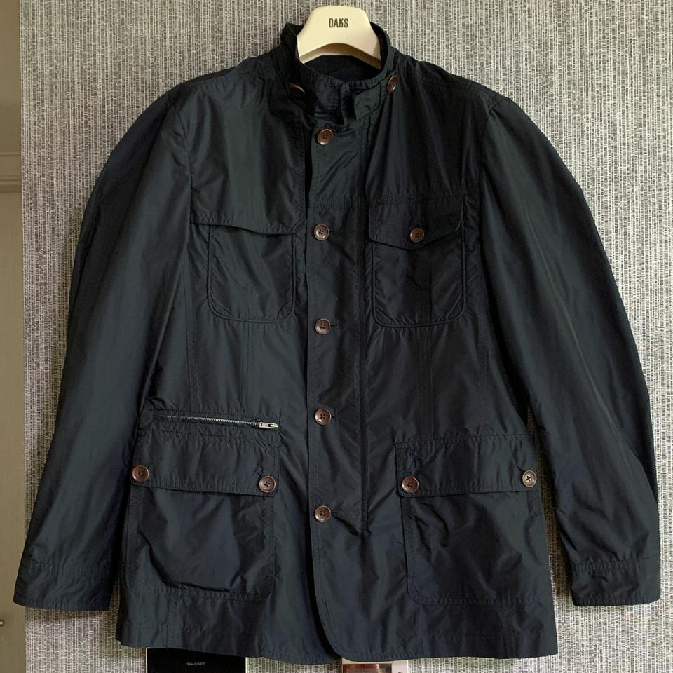 헤지스 HAZZYS 남성 멀티 포켓 사파리 자켓 네이비 야상 점퍼 100