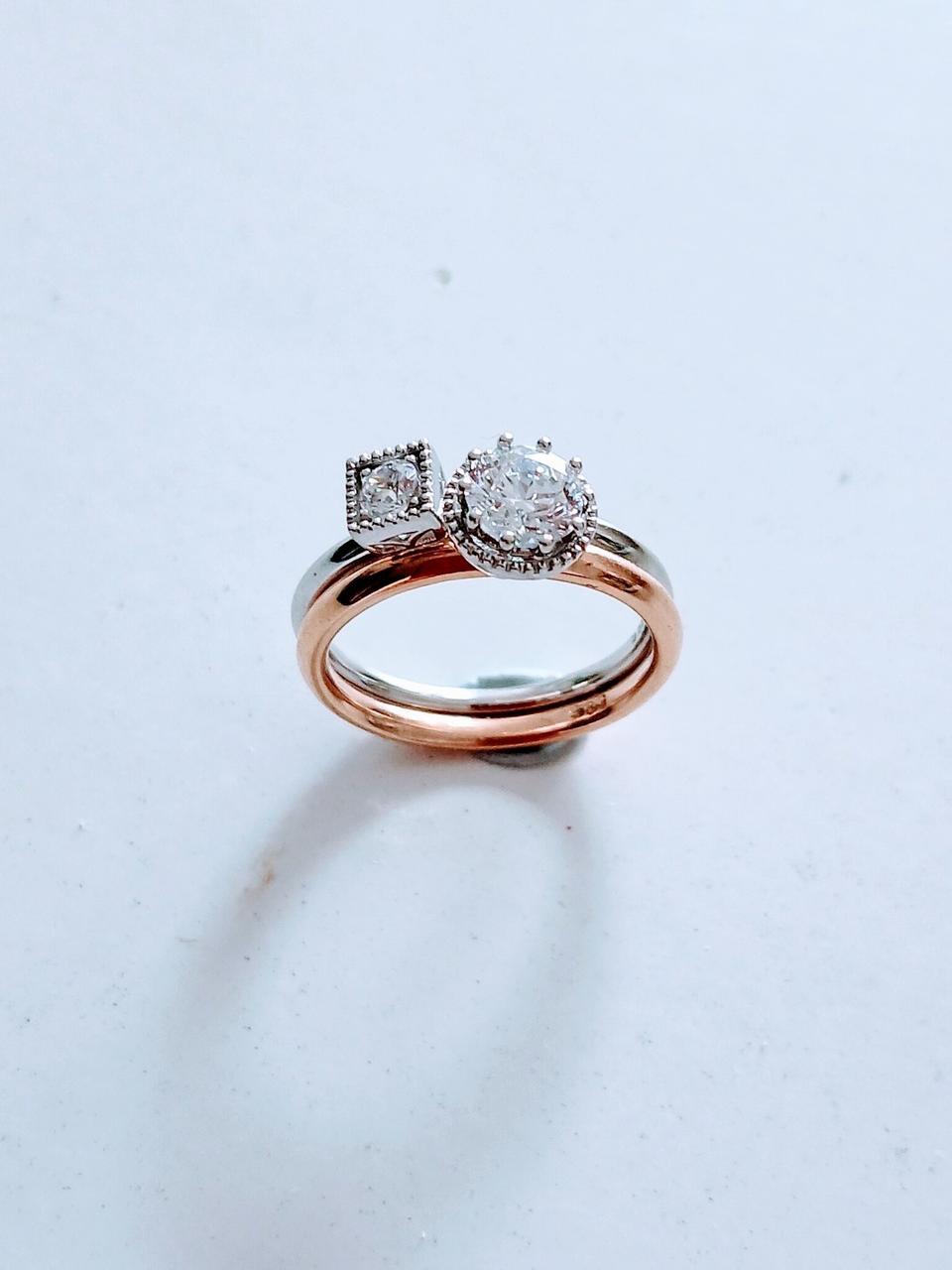 14k 5부 큐빅 반지★새상품