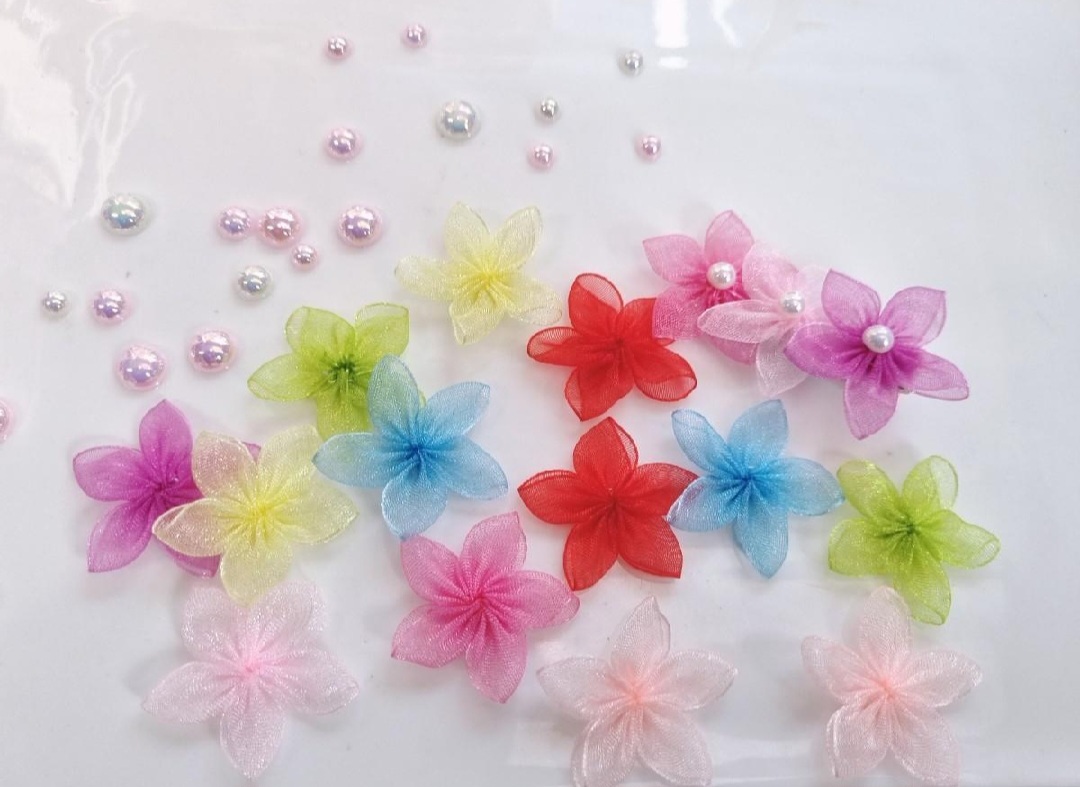 꽃 리본공예 수공예재료 10개랜덤