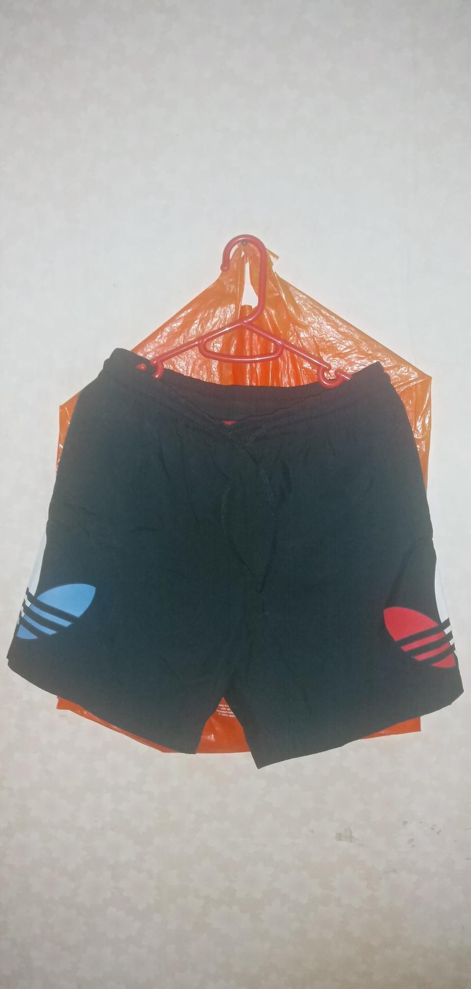 아디다스 빅로고 우븐 반바지-M