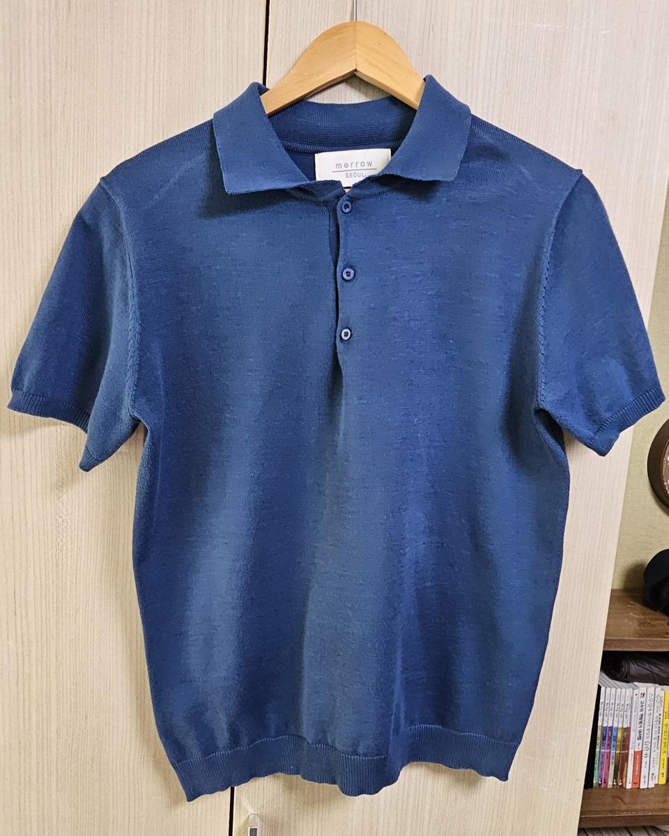 merrow 니트 반팔 카라티 새상품급 95사이즈