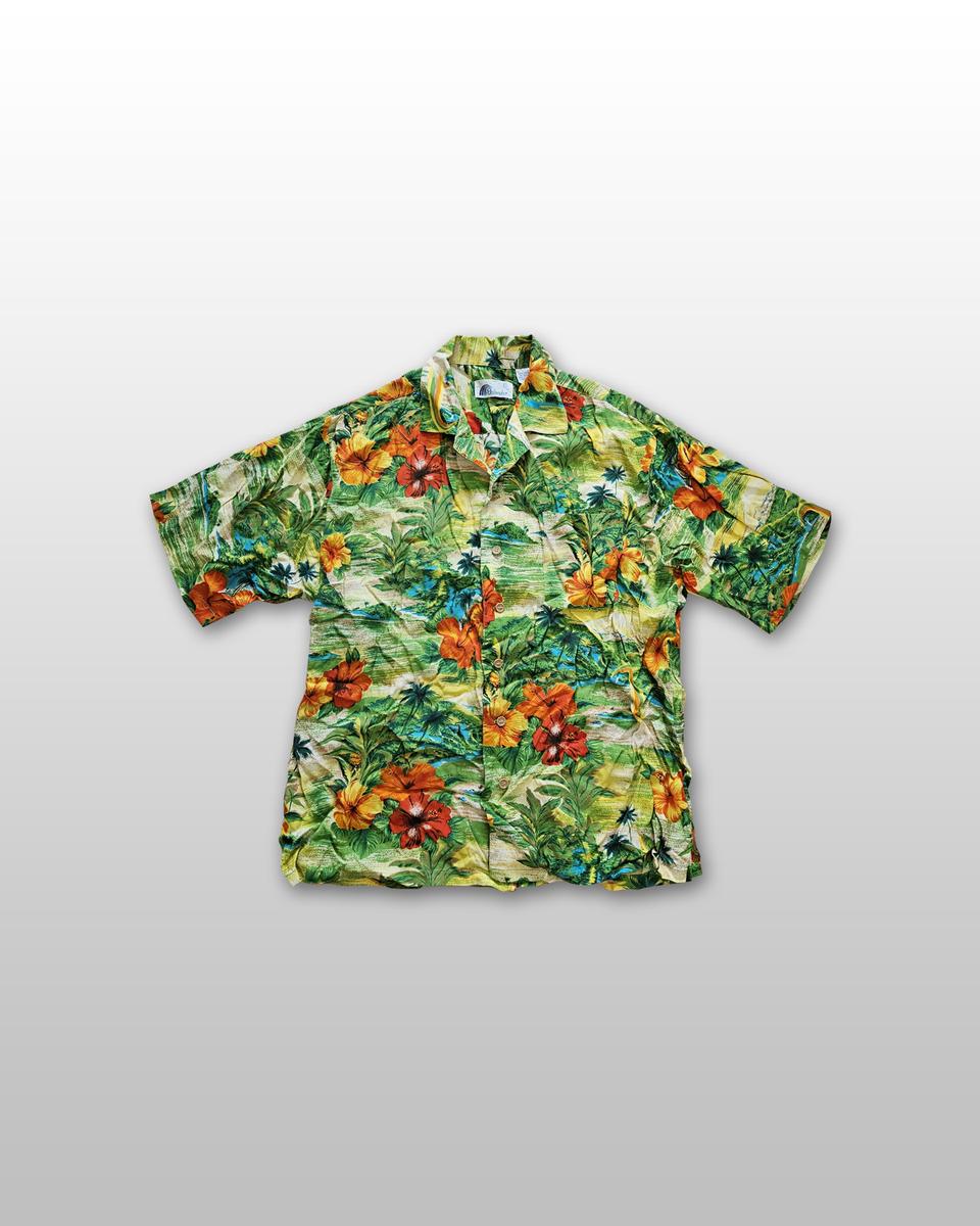 그린 포레스트 하와이안 반팔 셔츠