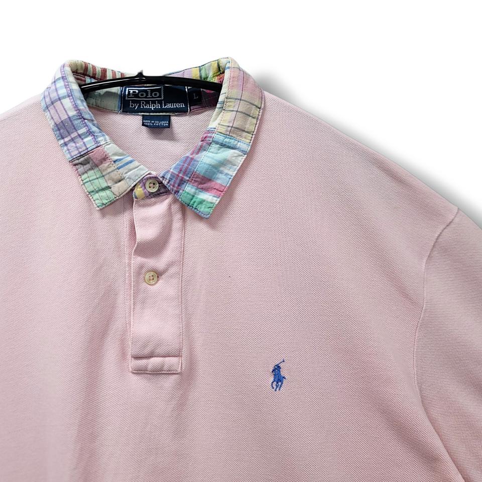 [L] 폴로 핑크 파스텔 반팔 PK 카라티셔츠