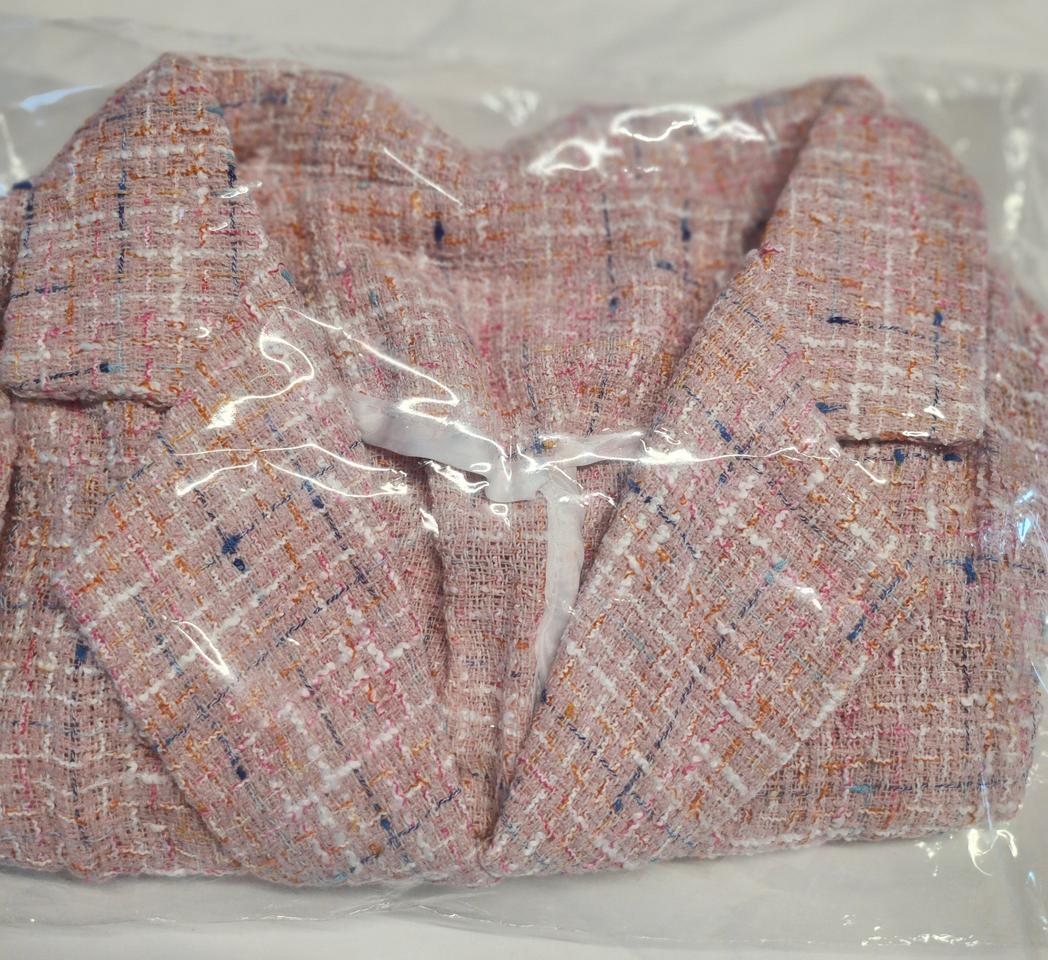 반팔 크롭 트위드 자켓(새상품)