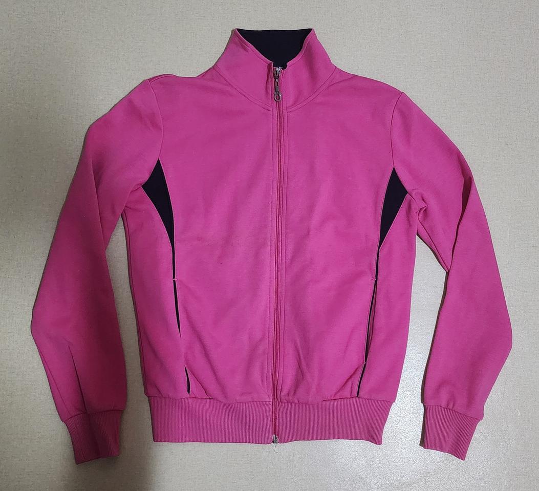 새거) 핑크 폴라 집업 자켓 점퍼 55 사이즈 운동복 등산복 필라테스복
