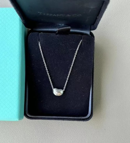 티파니 실버 목걸이 엘사 퍼레티 빈 펜던트 네크리