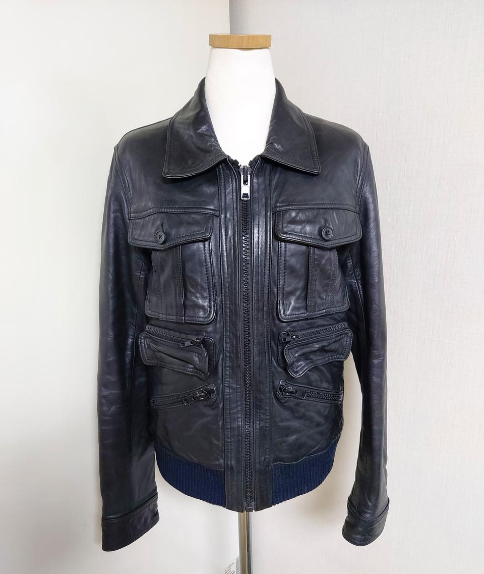 도쿄 스나이퍼 포켓 디테일 양가죽 라이더 자켓(S)