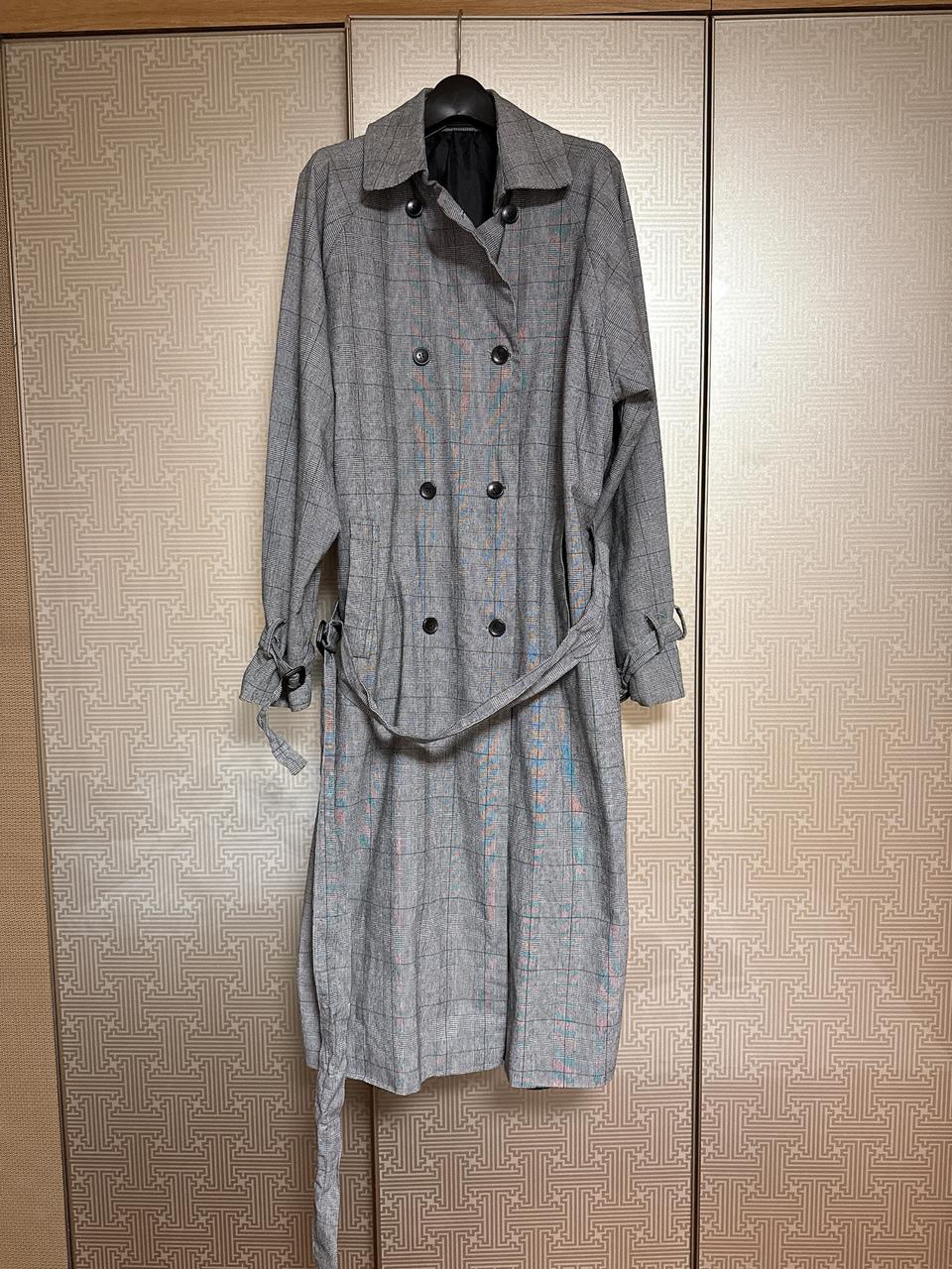 체크 트렌치 코트