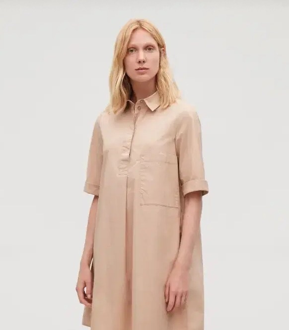 COS 베이지 셔츠 원피스 42 코스 블라우스 66 77