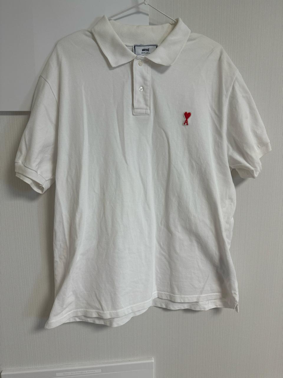아미 화이트 하트 폴로셔츠 95