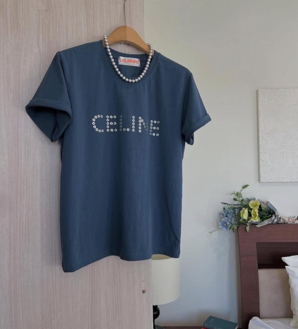 셀린느 여자 반팔 면 기본 티