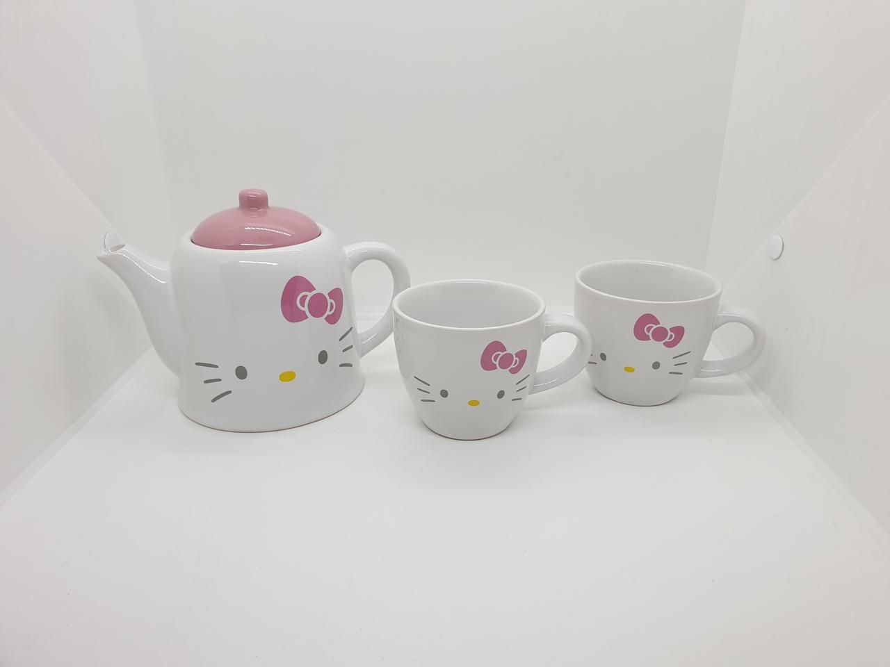 핑크리본 키티 티포트 & 머그세트