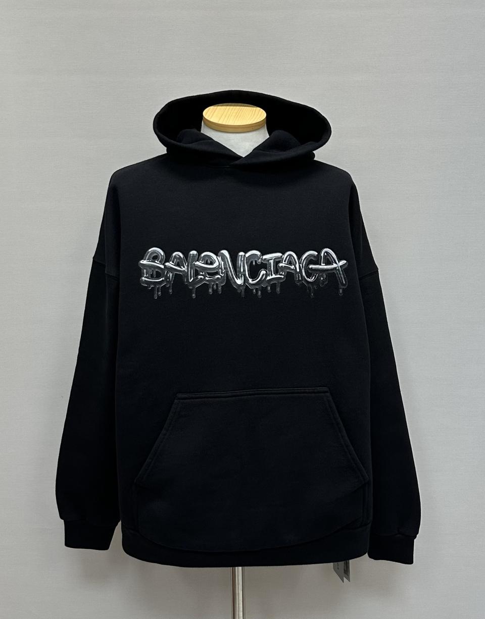 발렌시아가 슬라임 와이드 핏 후드티 (1)