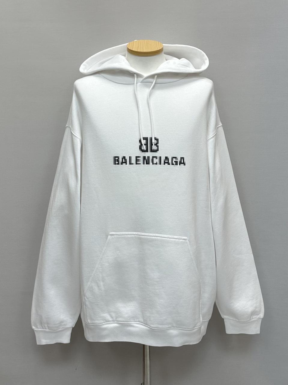 발렌시아가 BB 픽셀 로고 후드티 (110)