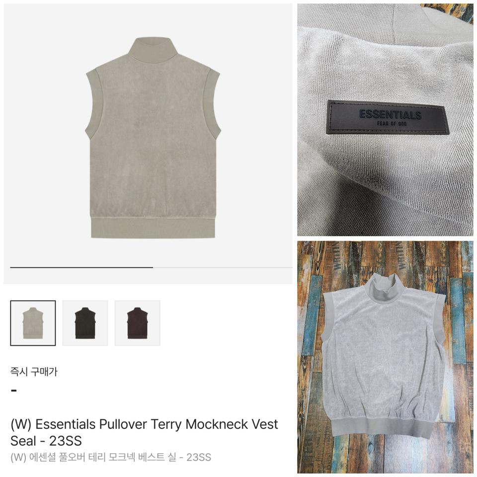 (정품) 에센셜 여성 풀오버 테리 모크넥 베스트 실 - 23SS / M