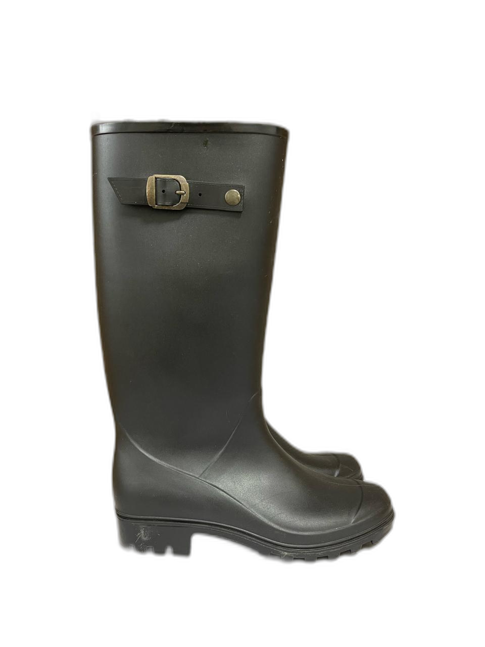 검정 롱 레인부츠 225