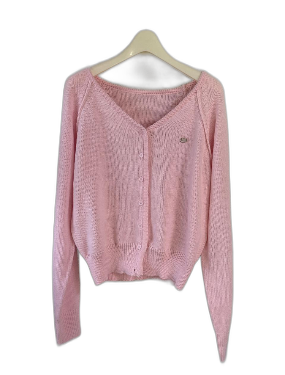 브이넥 핑크 니트 가디건 새상품