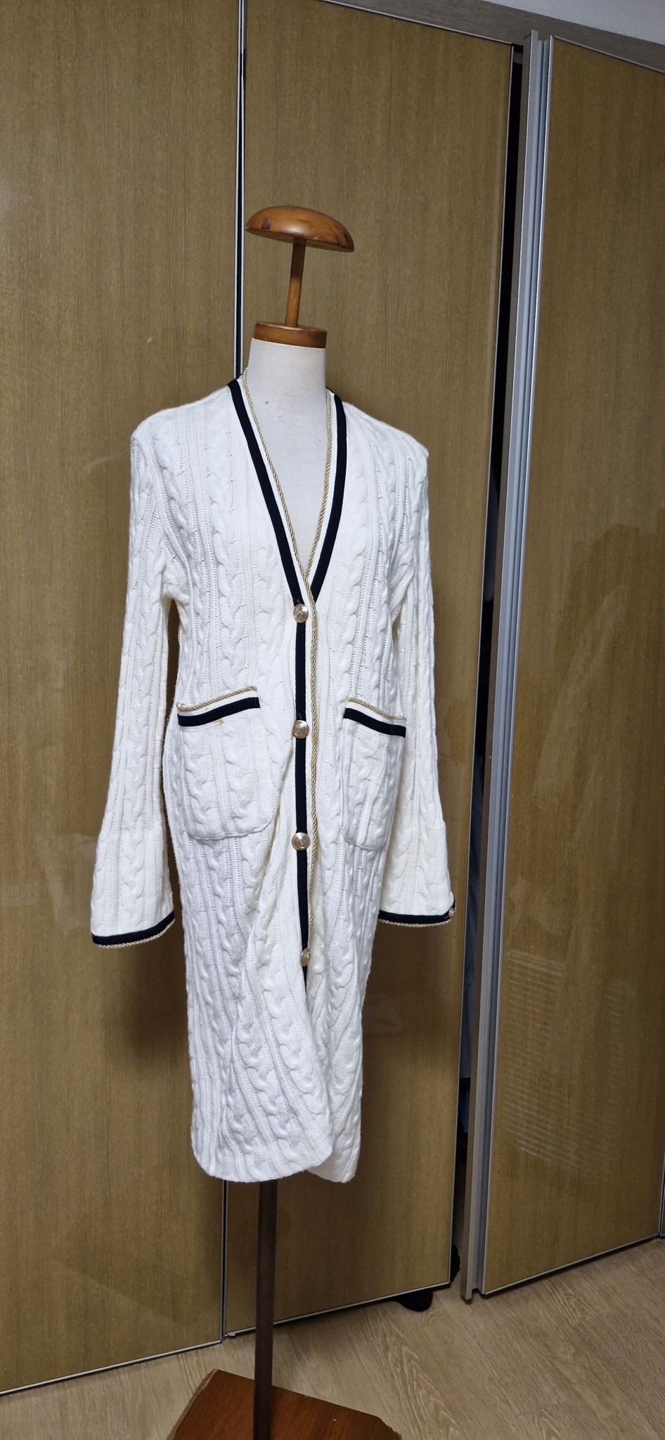 셀린비 고급 니트 롱 가디건 (봄/가을용)"