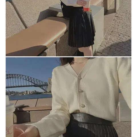 가격내림! 리리앤코 진주단추 가디건 77-88