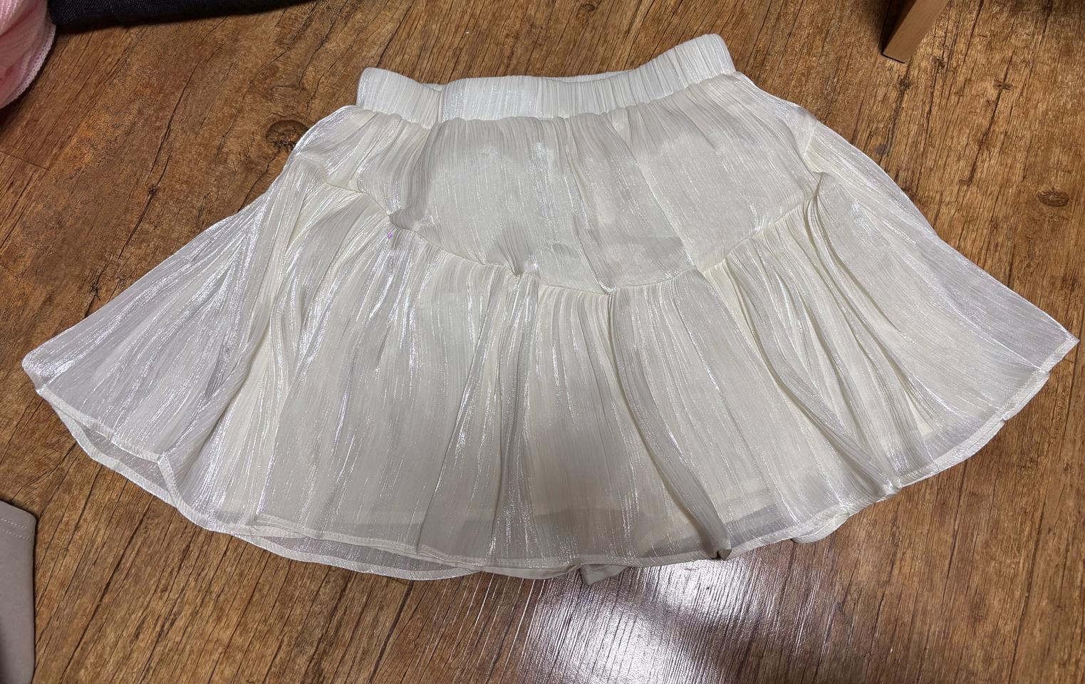 프릴 레이어드 쉬폰 미니스커트 밴딩치마 속바지내장 여리핏