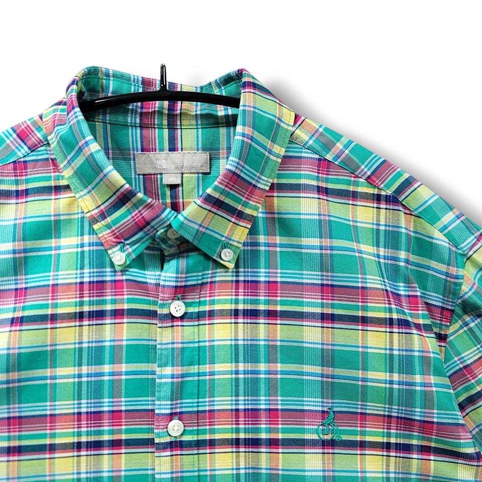 [105] 빈폴 그린 멀티체크 코튼 긴팔셔츠