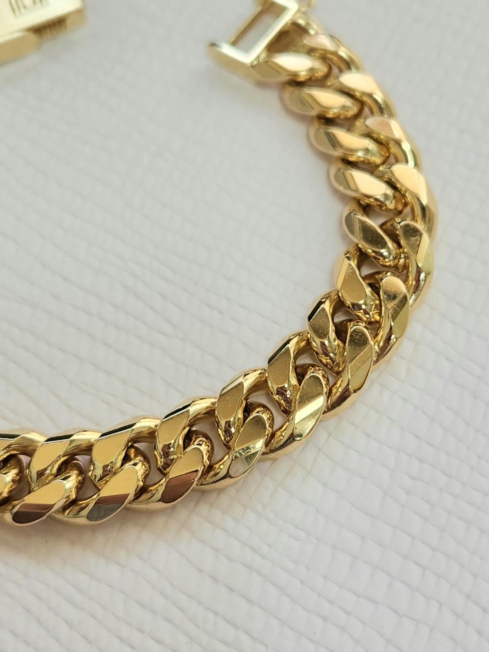 18k 면체인 팔찌,목걸이.새상품