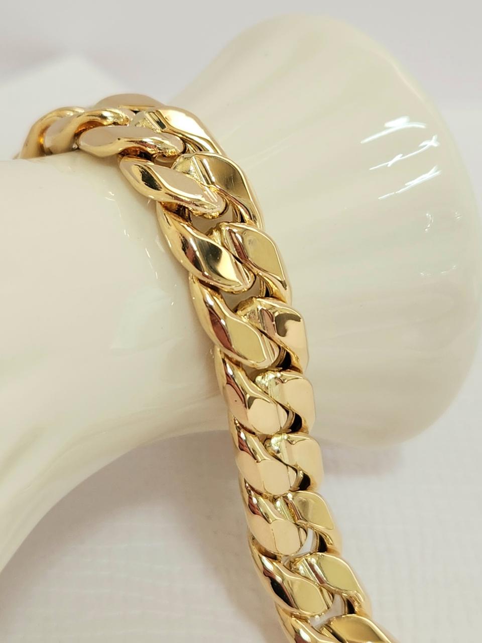 18k.할로우 면체인팔찌 9.7mm.목걸이.새상품