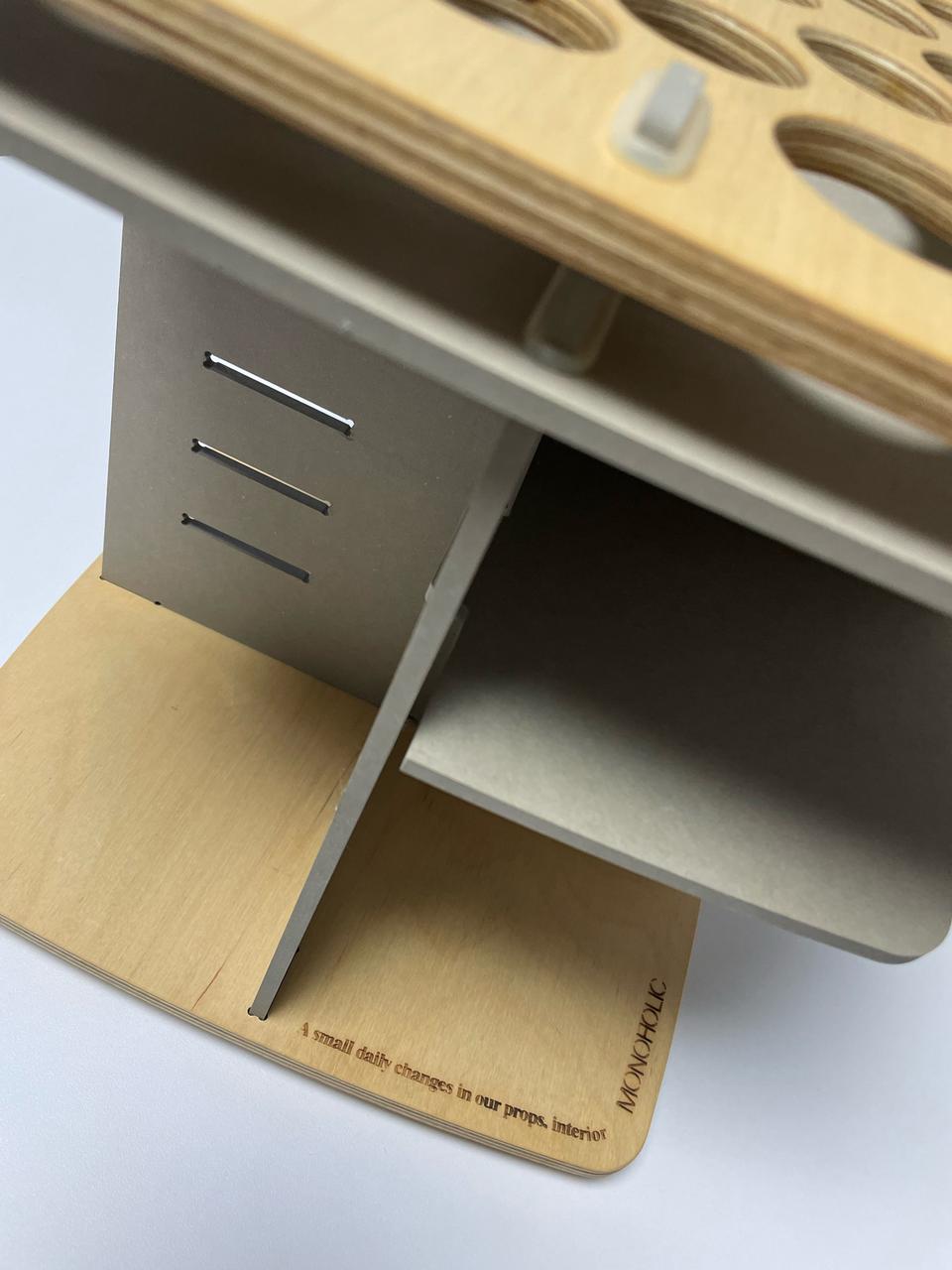 원목 회전 화장품정리함