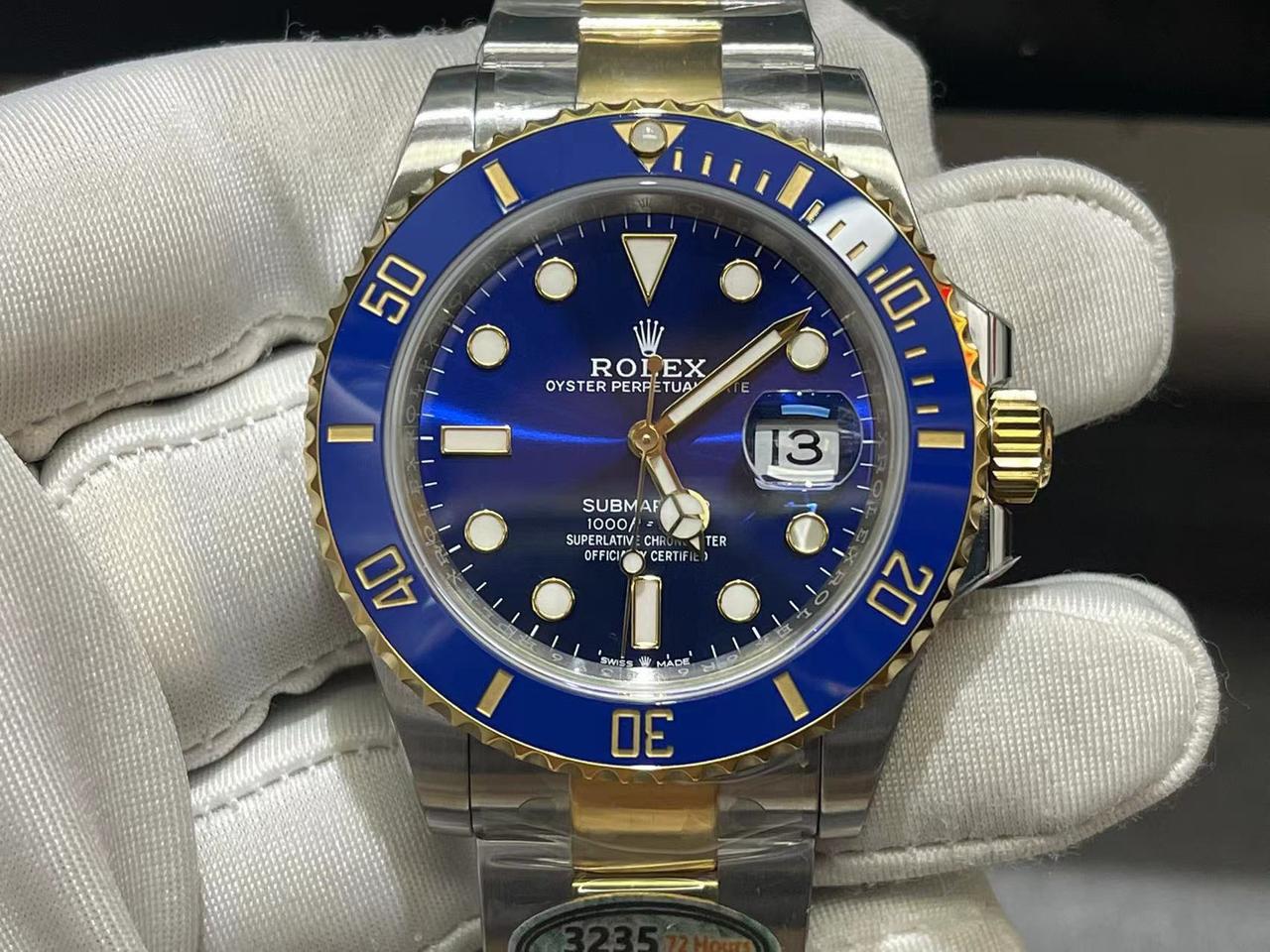 롤렉스 서브마리너 청콤옐로골드 CLEAN공장