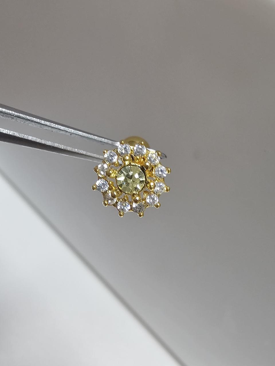 (새상품) 고급 해바라기 큐빅 피어싱