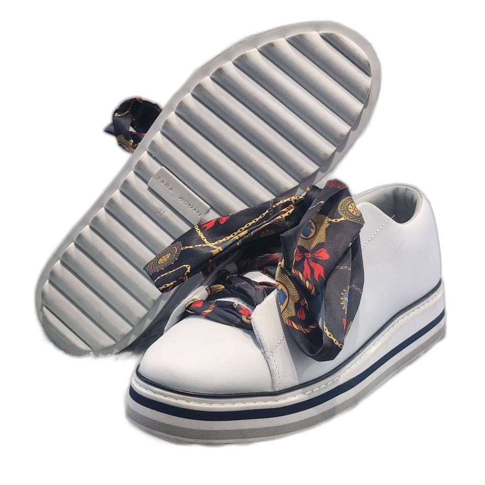 3a-13:ZARA WOMAN 리본 스카프 스니커즈 ... | 헬로마켓