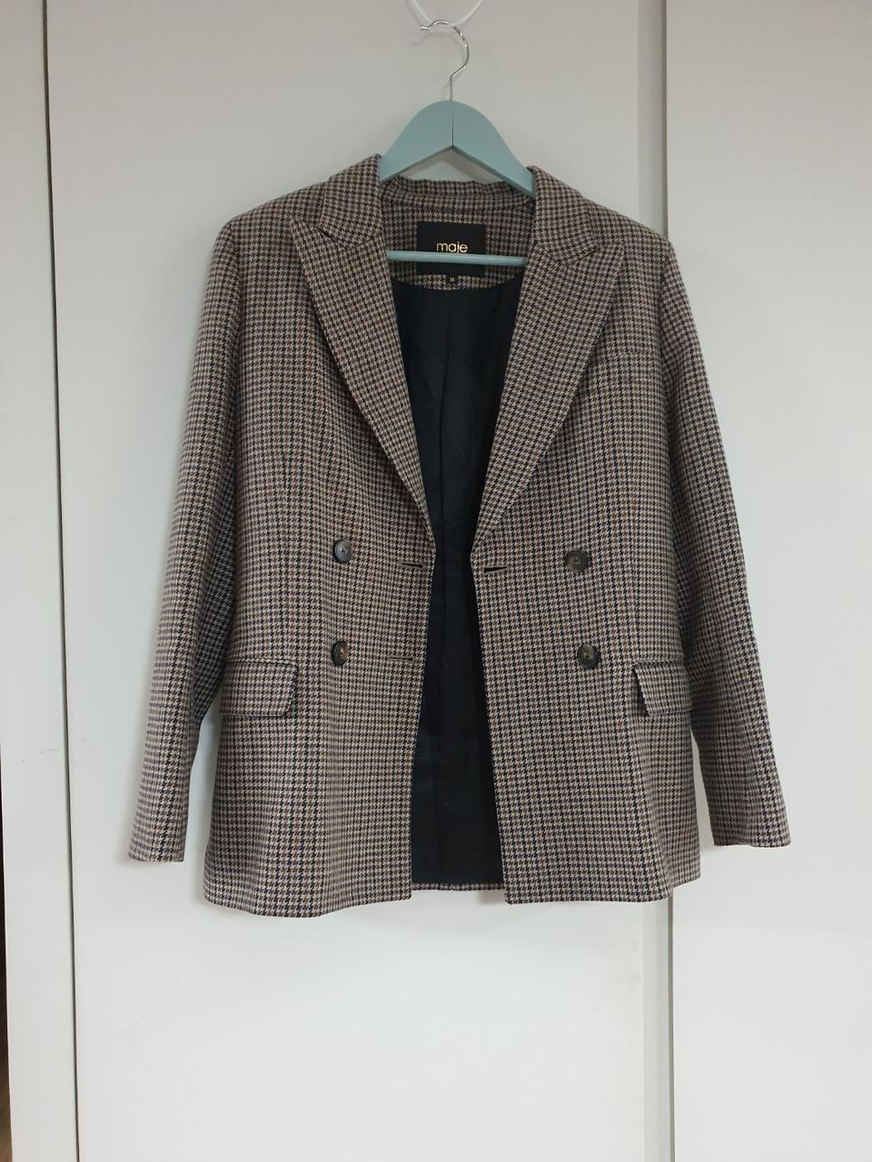 마쥬 체크 자켓 여성