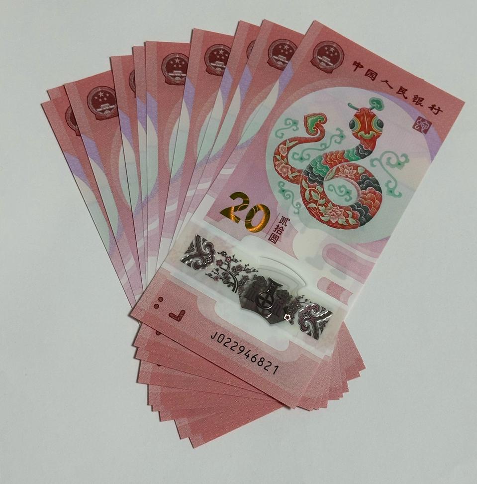 2025년 중국 뱀의해 기념 20위안 기념지폐