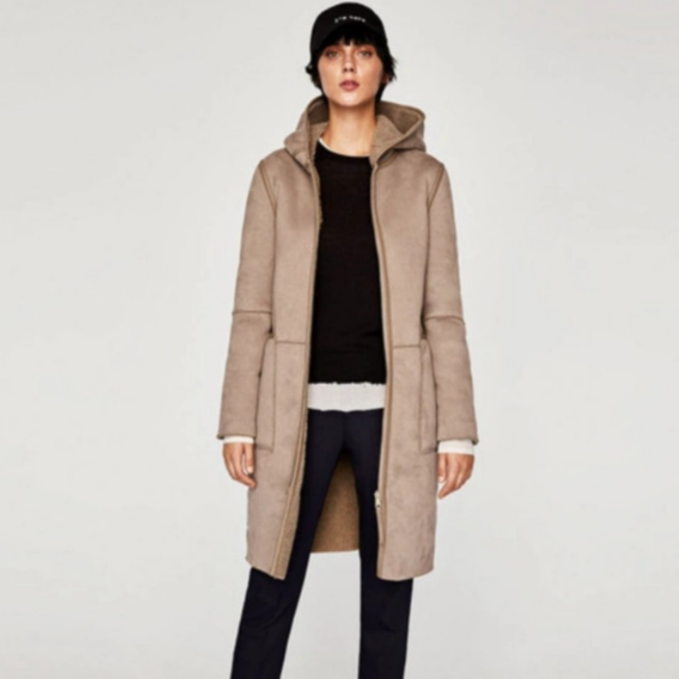 [새상품] 자라 여자 뽀글이 양면 코트 사이즈 S 