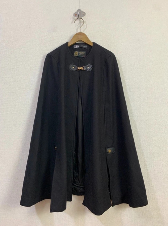 [새상품] 자라 만테코 블랙 여자 코트 망토 M