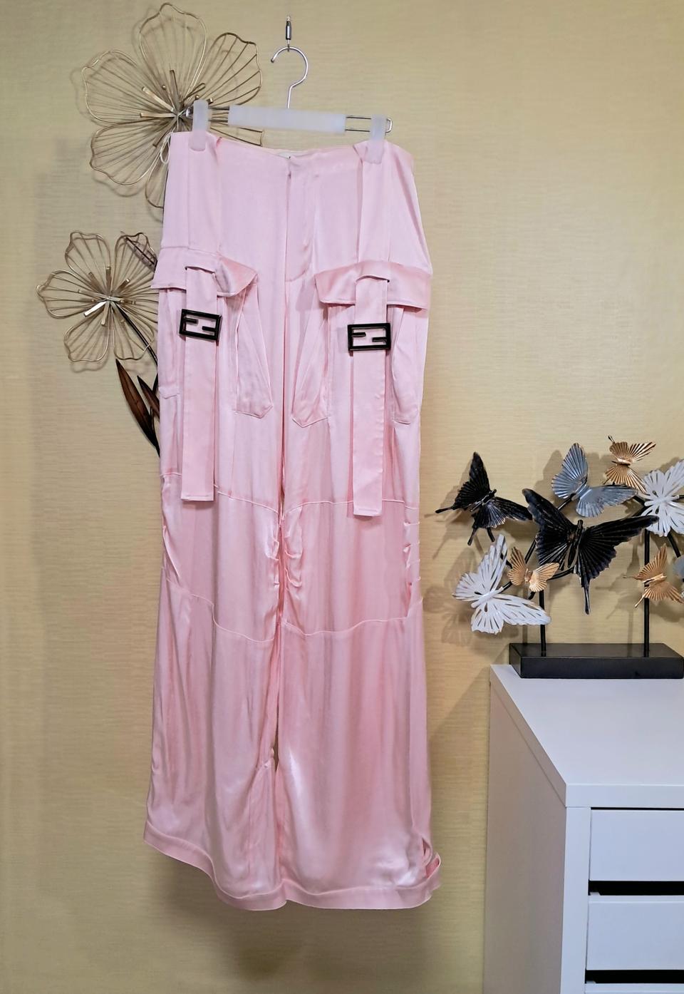 (38사이즈)펜디 FENDI 넘이쁜 비스코스 와이드팬츠