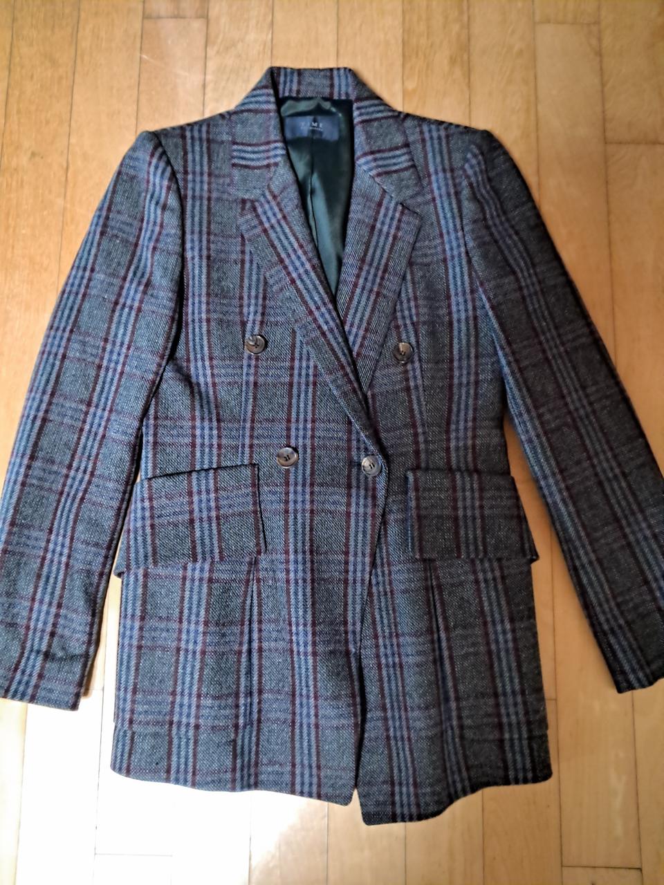 타임 체크자켓(날씬66)