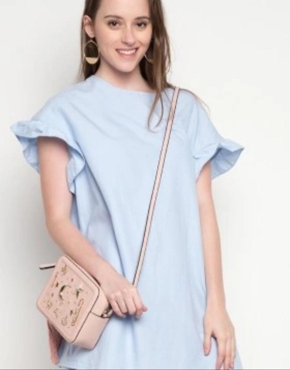 [단종/새상품급] ALDO 인디핑크 별&달 참 크로스백 + 태슬참