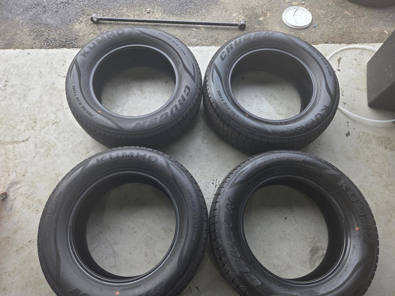 금호타이어 크루젠 265 60 18 타이어판매