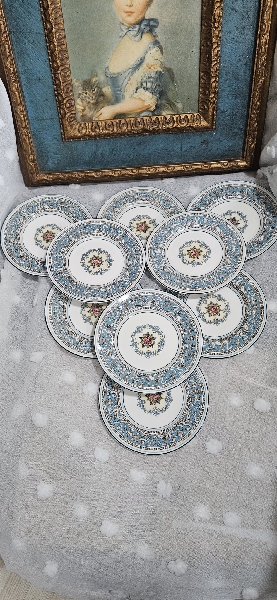 웨지우드 플로렌틴 터콰즈블루 브래드플레이트