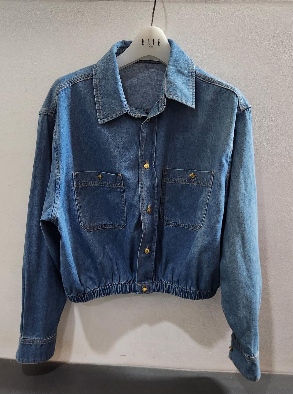 중청 크롭 데님셔츠 S( 55 66)