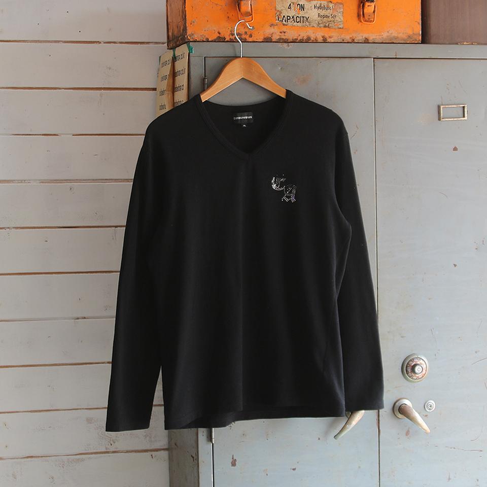 (착용컷) EMPORIO ARMANI 브이넥 티셔츠 (남성용 105)